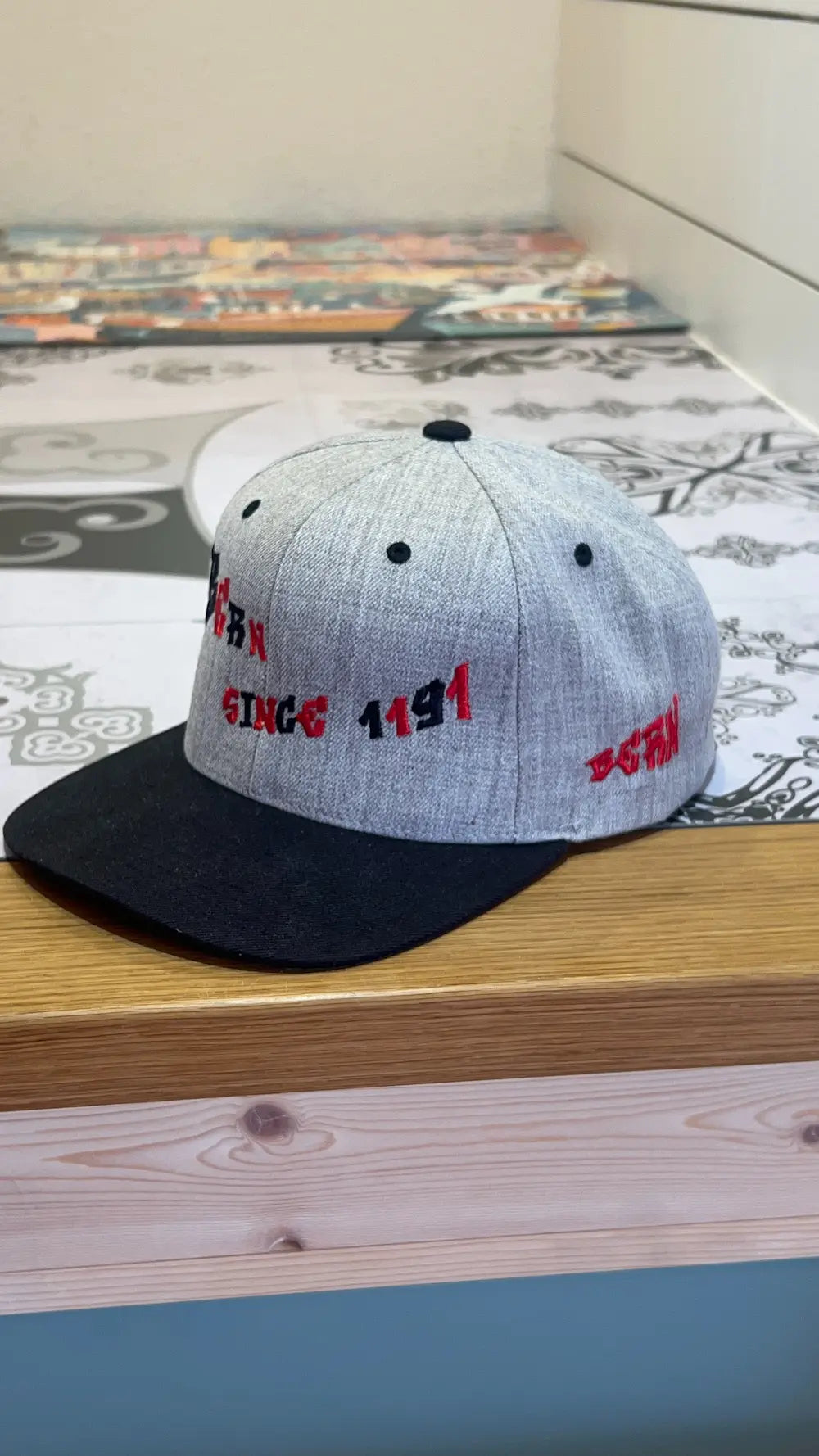 Bern Since 1191 Snapback Cap Lifestyle Side View — JaOcCo