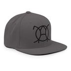 Unwritten snapback cap in dark grey, right side view