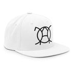 Unwritten snapback cap in white, right side view