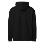 Unwritten oversized hoodie in black, plain back view