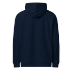 Unwritten oversized hoodie in navy, plain back view