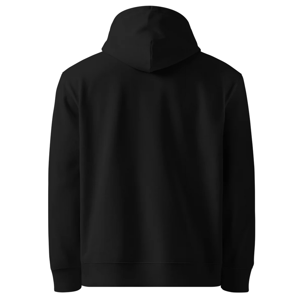 Hoodie Unwritten, klassische Passform in Schwarz, Rückansicht ohne Aufdruck