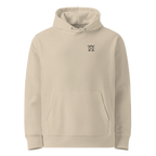 Hoodie Unwritten, klassische Passform in Sand (Desert Dust), Vorderansicht mit kleinem JaOcCo-Logo
