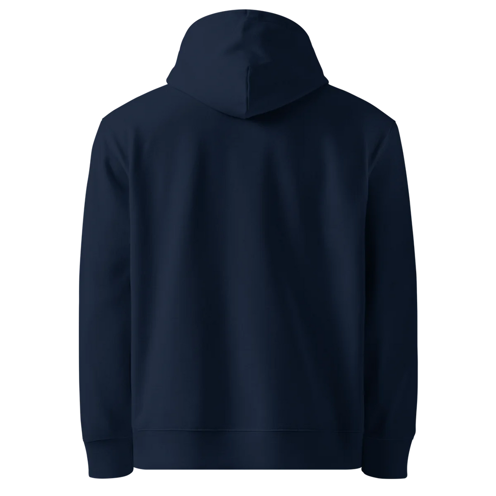 Hoodie Unwritten, klassische Passform in Navy, Rückansicht ohne Aufdruck