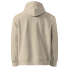 Unwritten classic-fit hoodie in sand (Desert Dust), plain back view