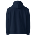 Unwritten classic-fit hoodie in navy, plain back view
