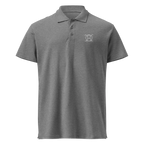 Polo L’Essentiel in Grau meliert, Vorderansicht mit kleinem JaOcCo-Logo