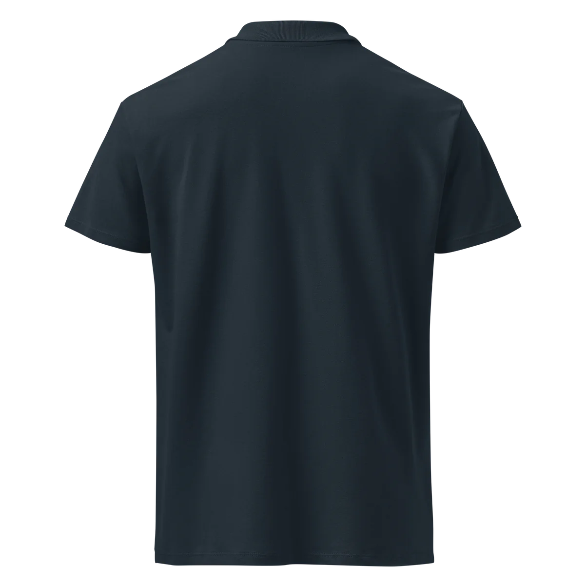 L’Essentiel polo in navy, plain back view