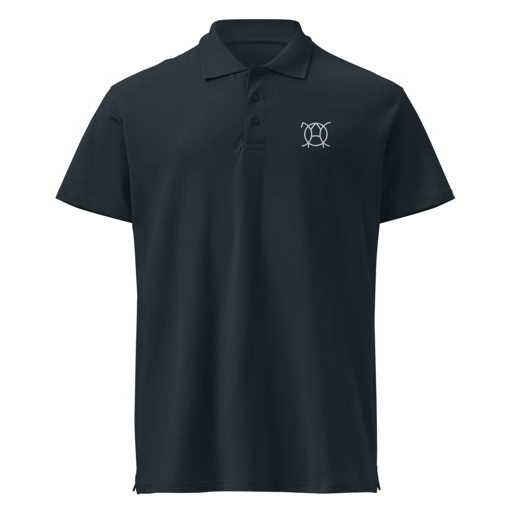 Polo L’Essentiel in Navy, Vorderansicht mit kleinem JaOcCo-Logo