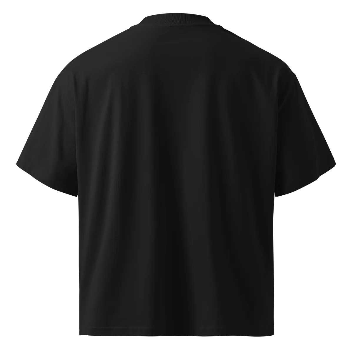 Unwritten oversized t-shirt in black, plain back view