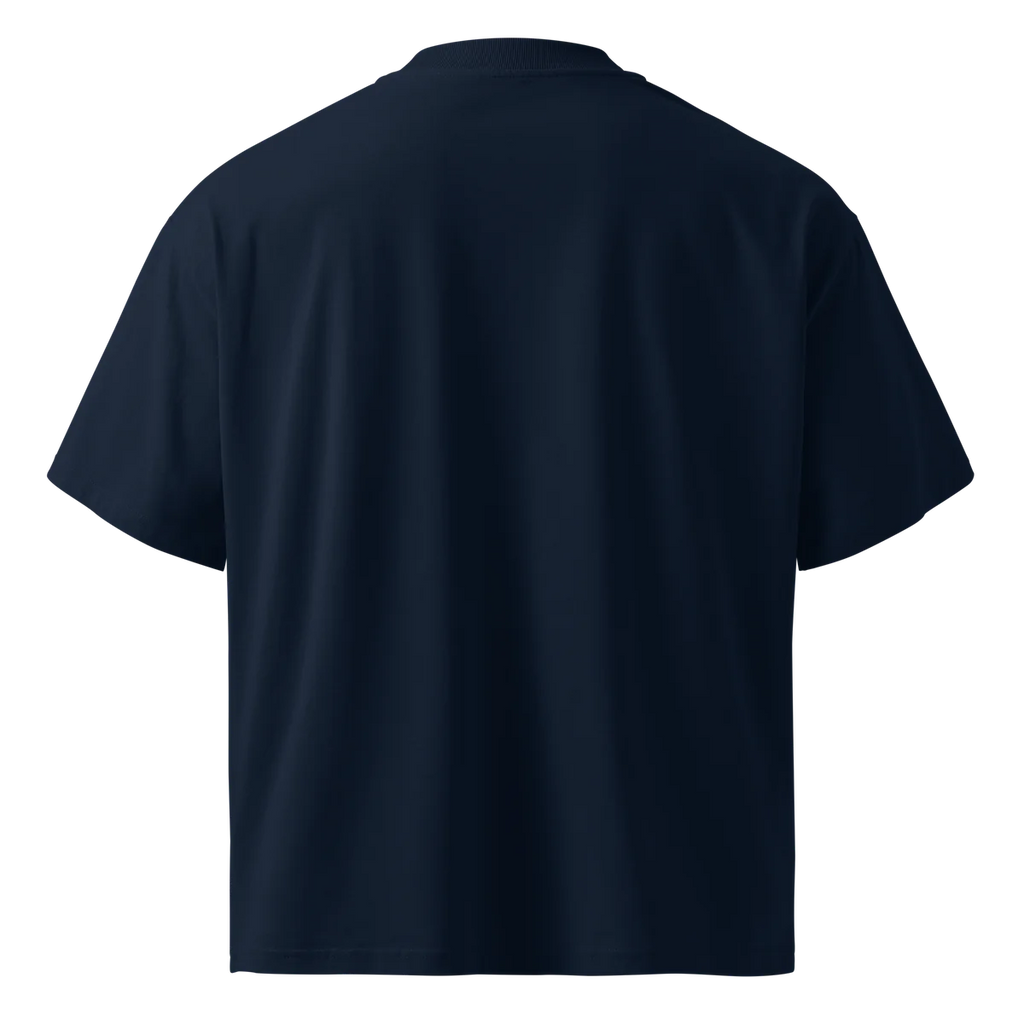 Unwritten oversized t-shirt in navy, plain back view