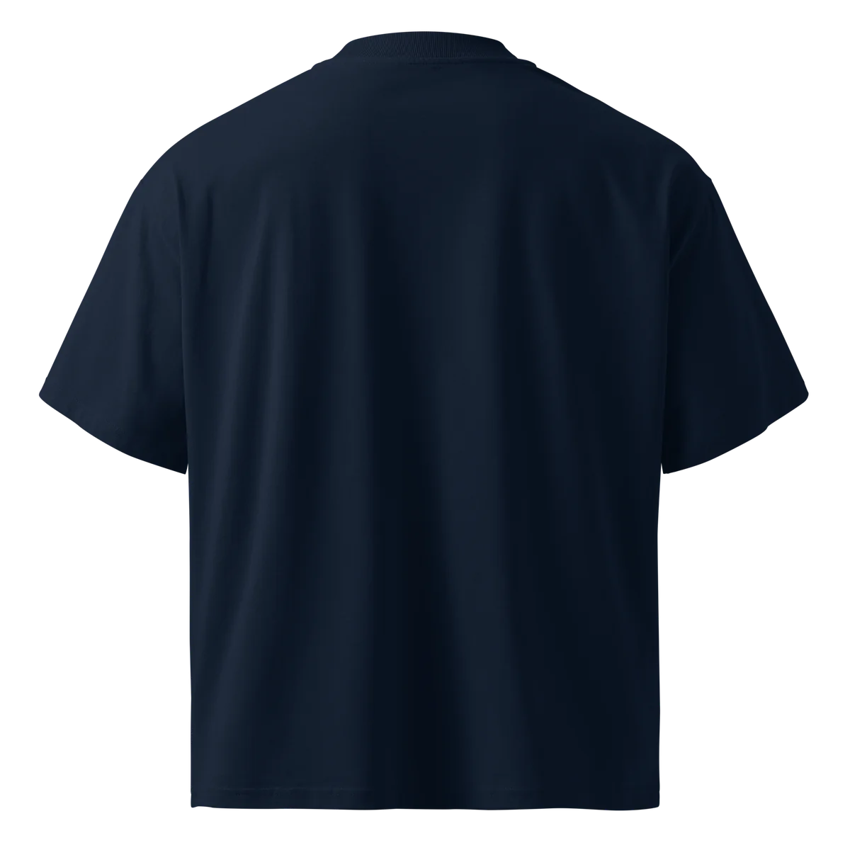 Unwritten oversized t-shirt in navy, plain back view