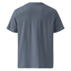 T-Shirt Unwritten, klassische Passform in Blau meliert, Rückansicht ohne Aufdruck