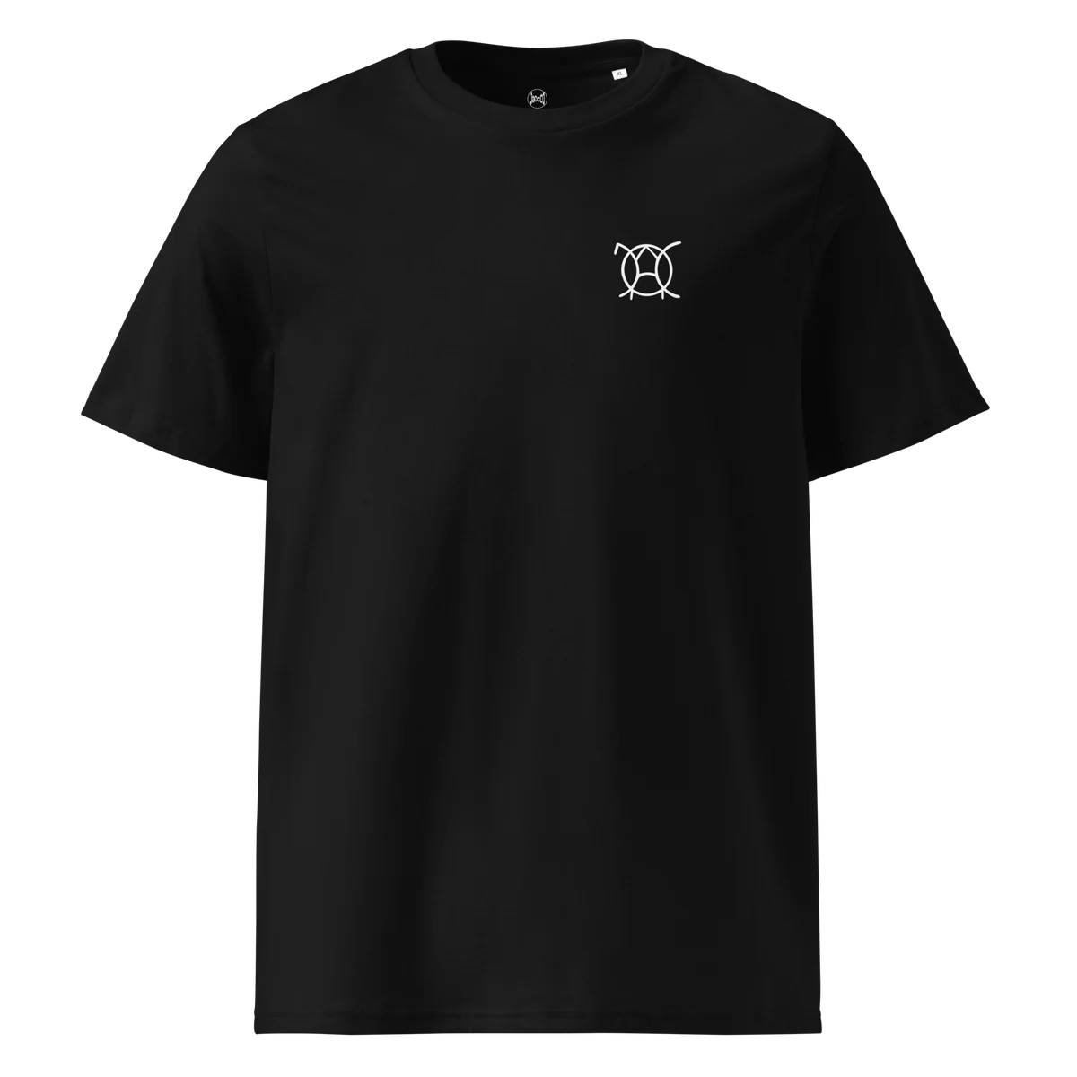 Unwritten classic-fit t-shirt in black, front view with small JaOcCo logo