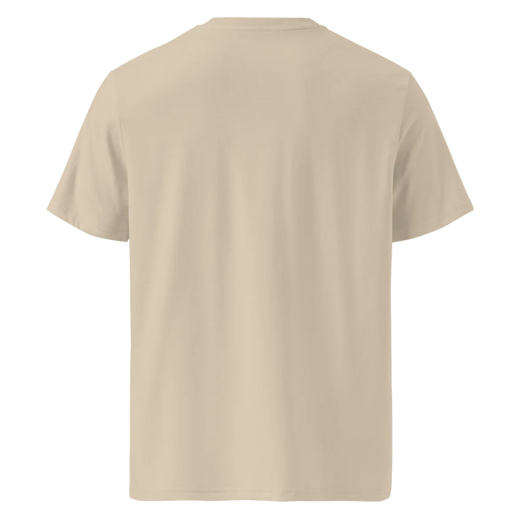 Unwritten classic-fit t-shirt in sand (Desert Dust), plain back view