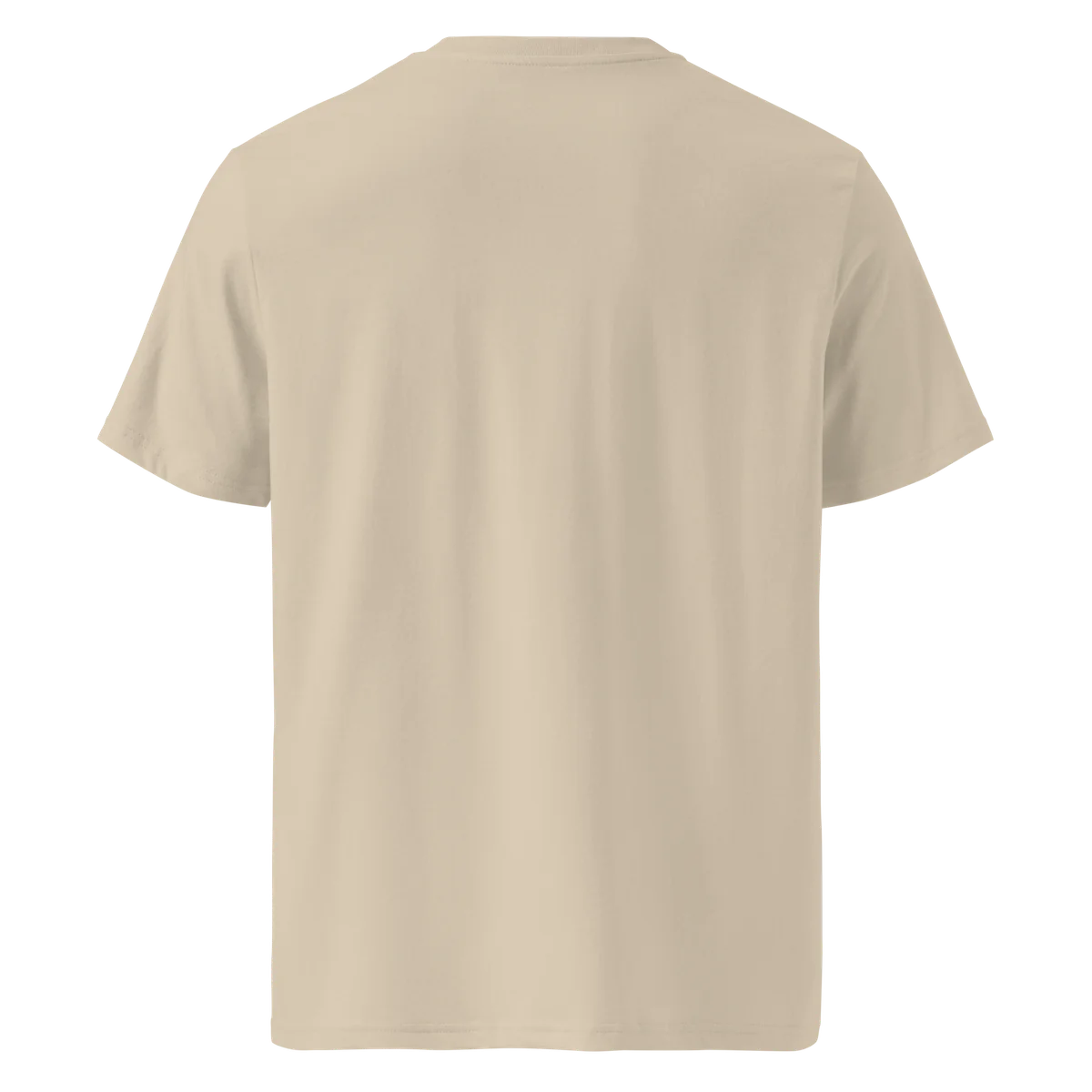 Unwritten classic-fit t-shirt in sand (Desert Dust), plain back view