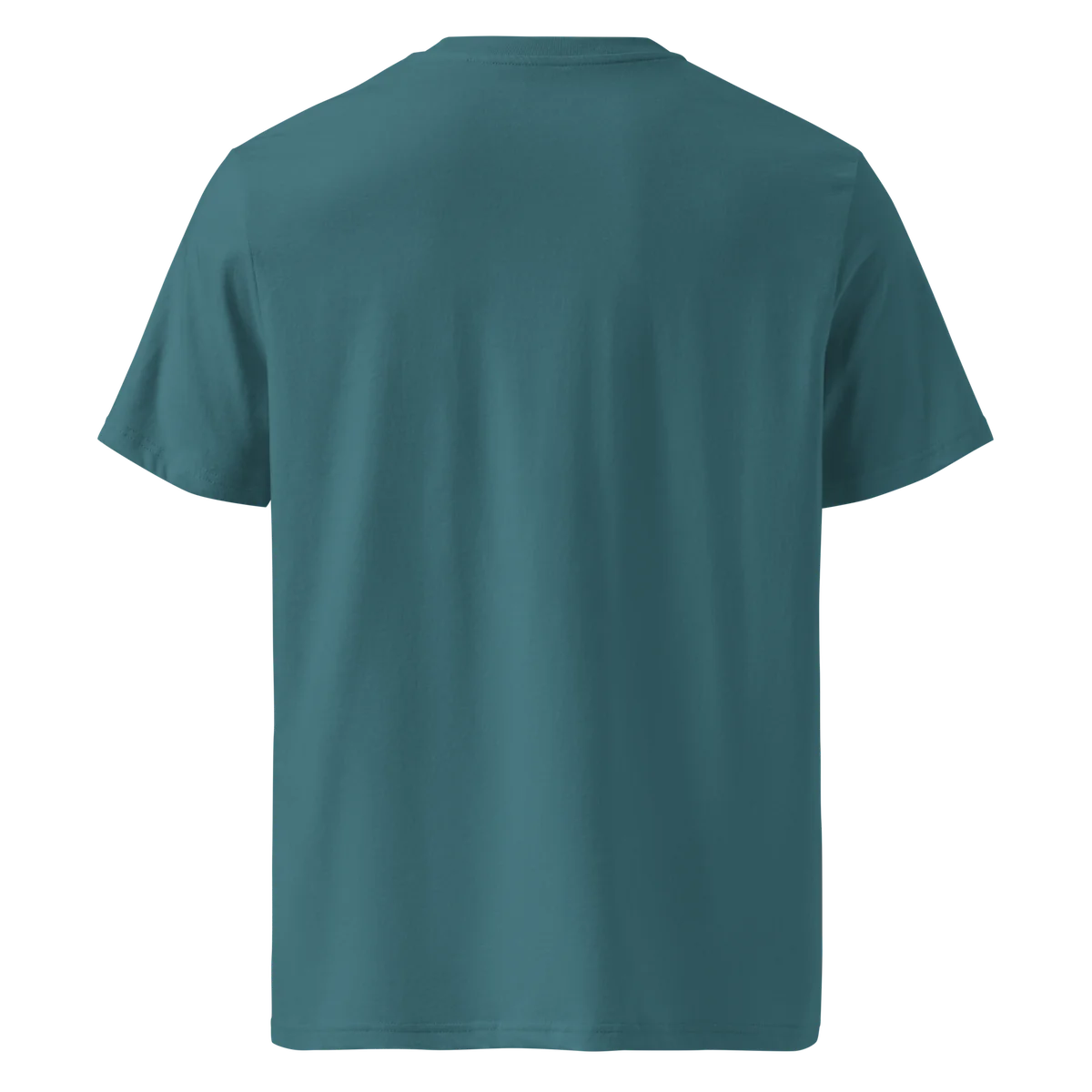 Unwritten classic-fit t-shirt in petrol blue (Stargazer), plain back view