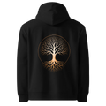 Hoodie coupe classique Tree of Life, coloris noir, vue de dos avec le design Tree of Life