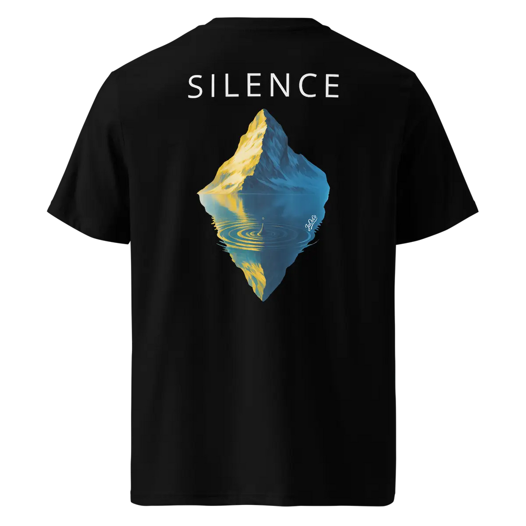 Silence T-Shirt Black Back View — JaOcCo