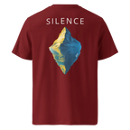 Silence T-Shirt Burgundy Back View — JaOcCo