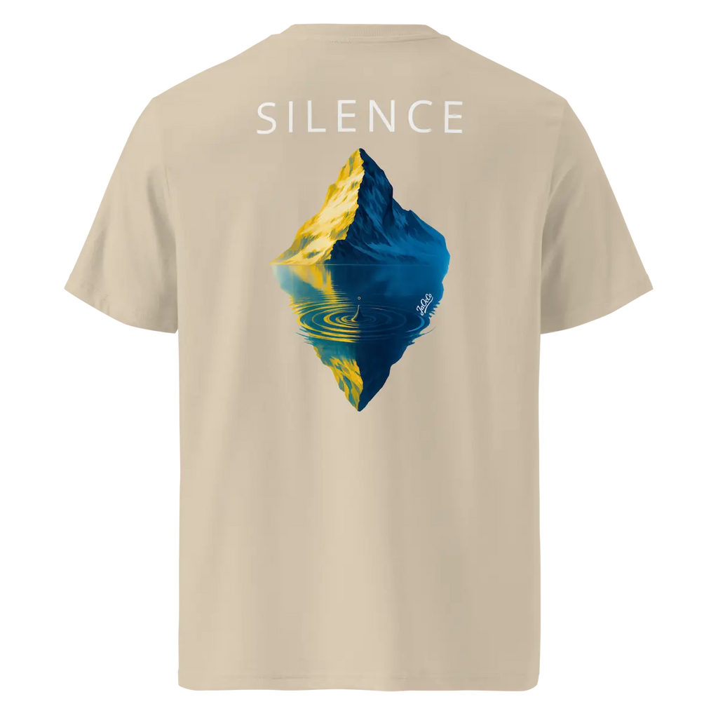 Silence T-Shirt Desert Dust Back View — JaOcCo