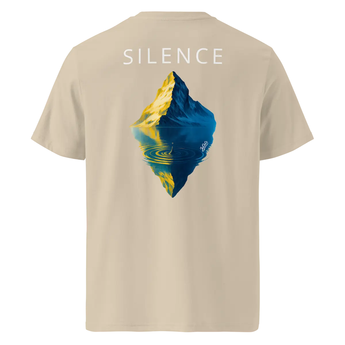 Silence T-Shirt Desert Dust Back View — JaOcCo