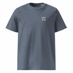 Silence T-Shirt Heather Blue Front View — JaOcCo