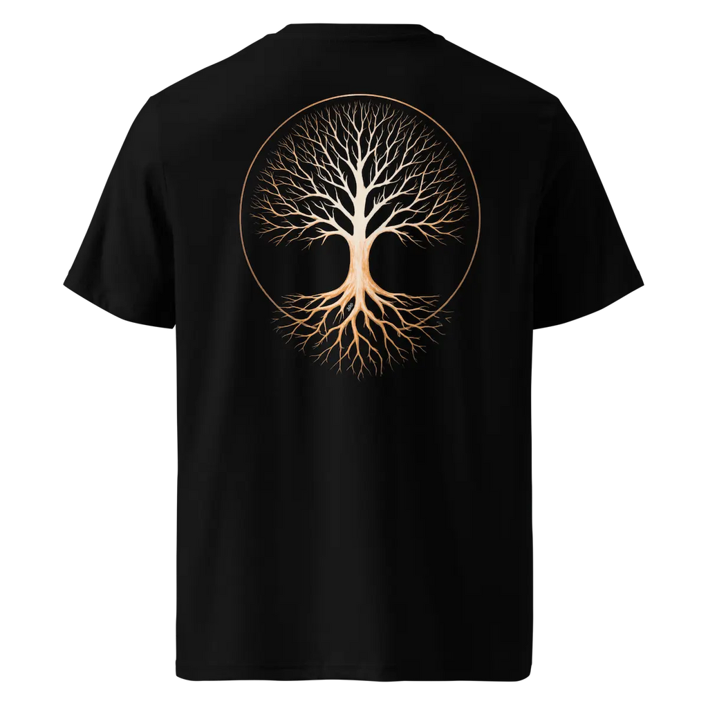 Tree of Life T-Shirt Black Back View — JaOcCo
