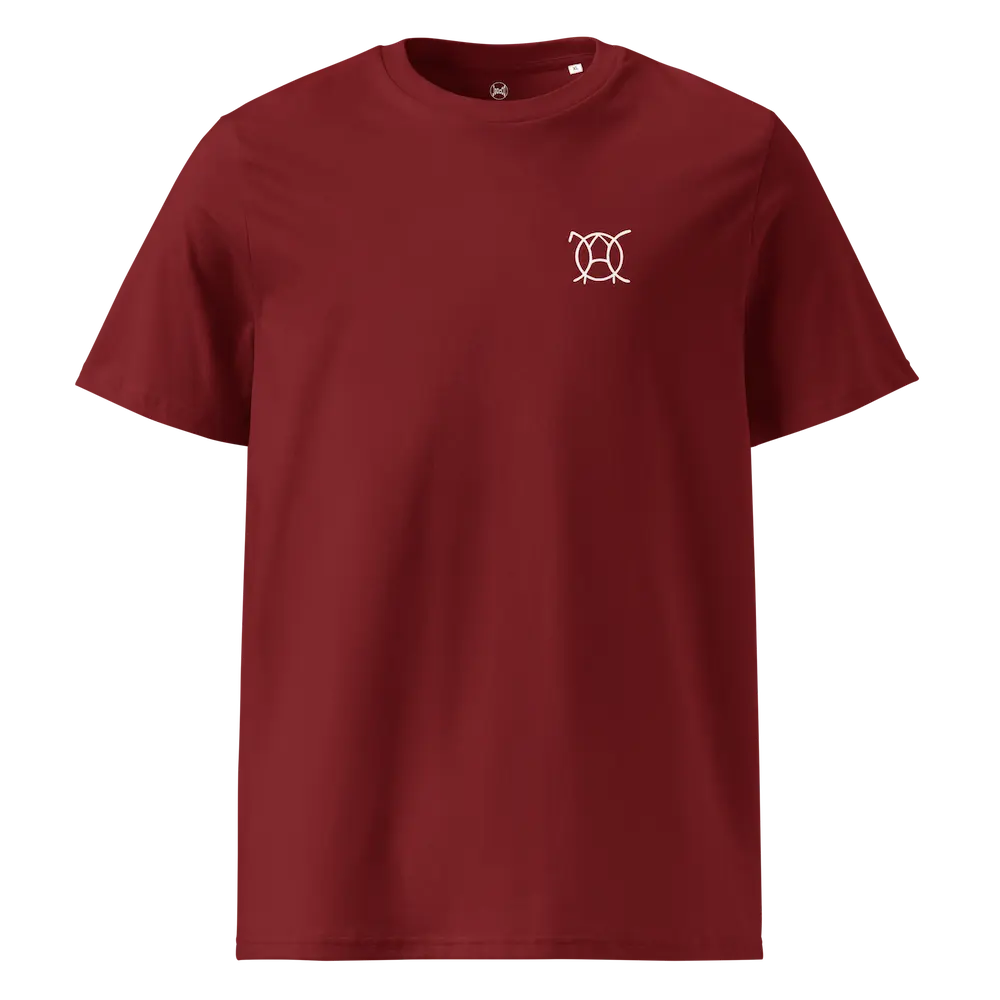 Tree of Life T-Shirt Burgundy Front View — JaOcCo