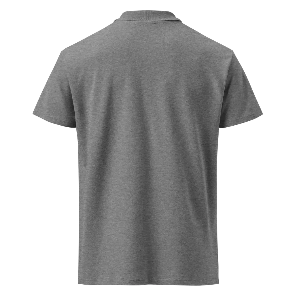 L'Essentiel Premium Polo Grey Back View — JaOcCo