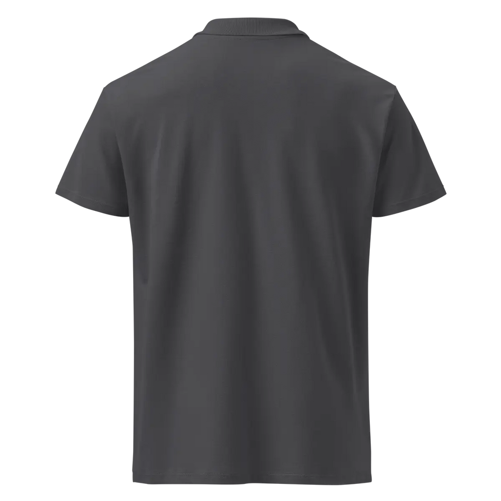 L'Essentiel Premium Polo Mousse Grey Back View — JaOcCo
