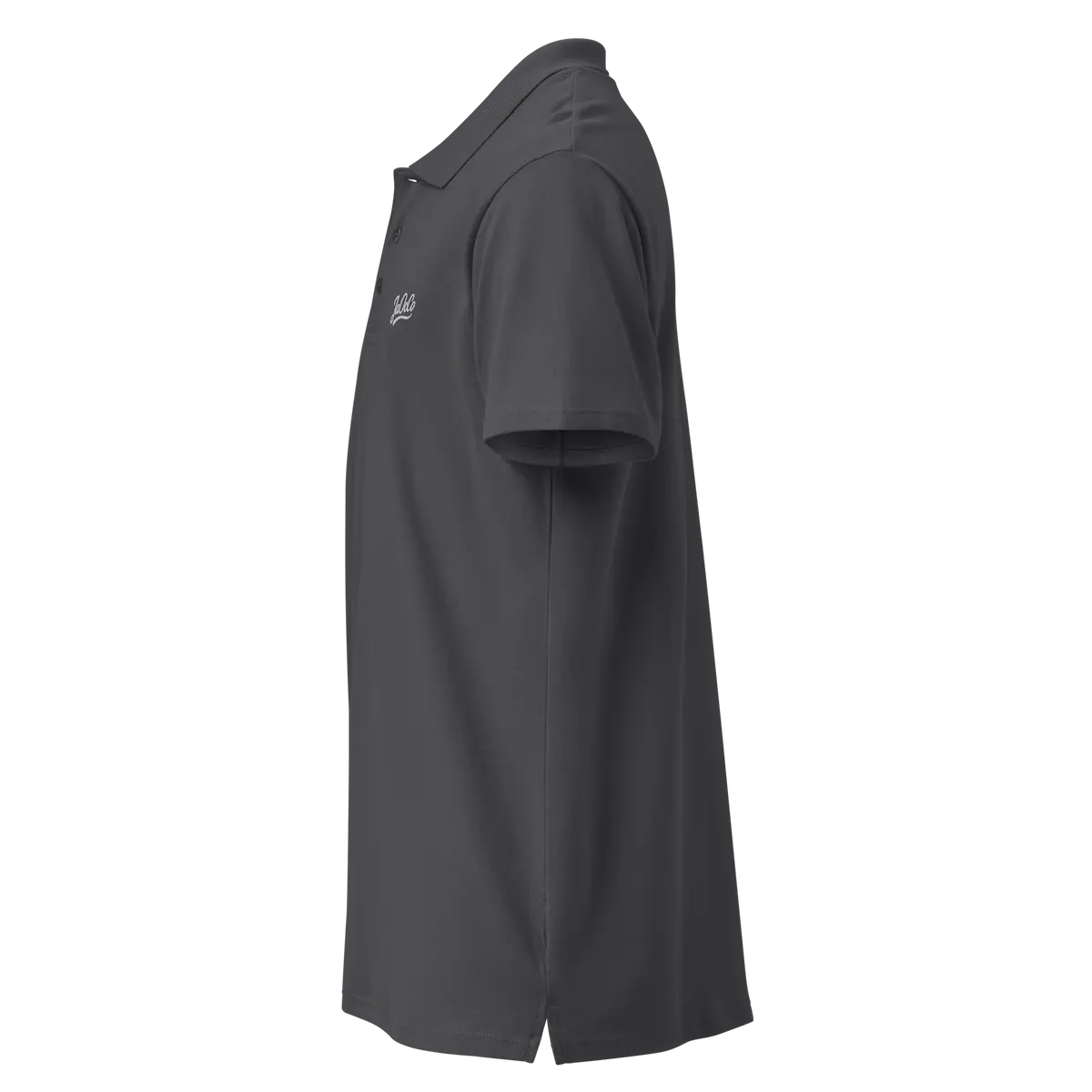 L'Essentiel Premium Polo Mousse Grey Left View — JaOcCo