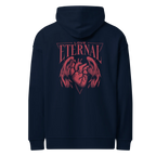 Oversize-Hoodie Love Eternal in Navy, Rückansicht mit dem Design Love Eternal