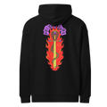 Oversize-Hoodie Poison Cure in Schwarz, Rückansicht mit dem Design Poison Cure
