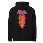 Oversize-Hoodie Poison Cure in Schwarz, Rückansicht mit dem Design Poison Cure