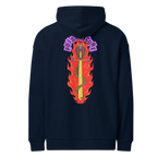 Oversize-Hoodie Poison Cure in Navy, Rückansicht mit dem Design Poison Cure