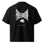 Freedom Statement Tee Black Back View — JaOcCo