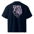 Hope Never Dies Statement Tee Navy Back View — JaOcCo