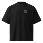 Poison Cure oversized t-shirt in black, front view with small JaOcCo logo