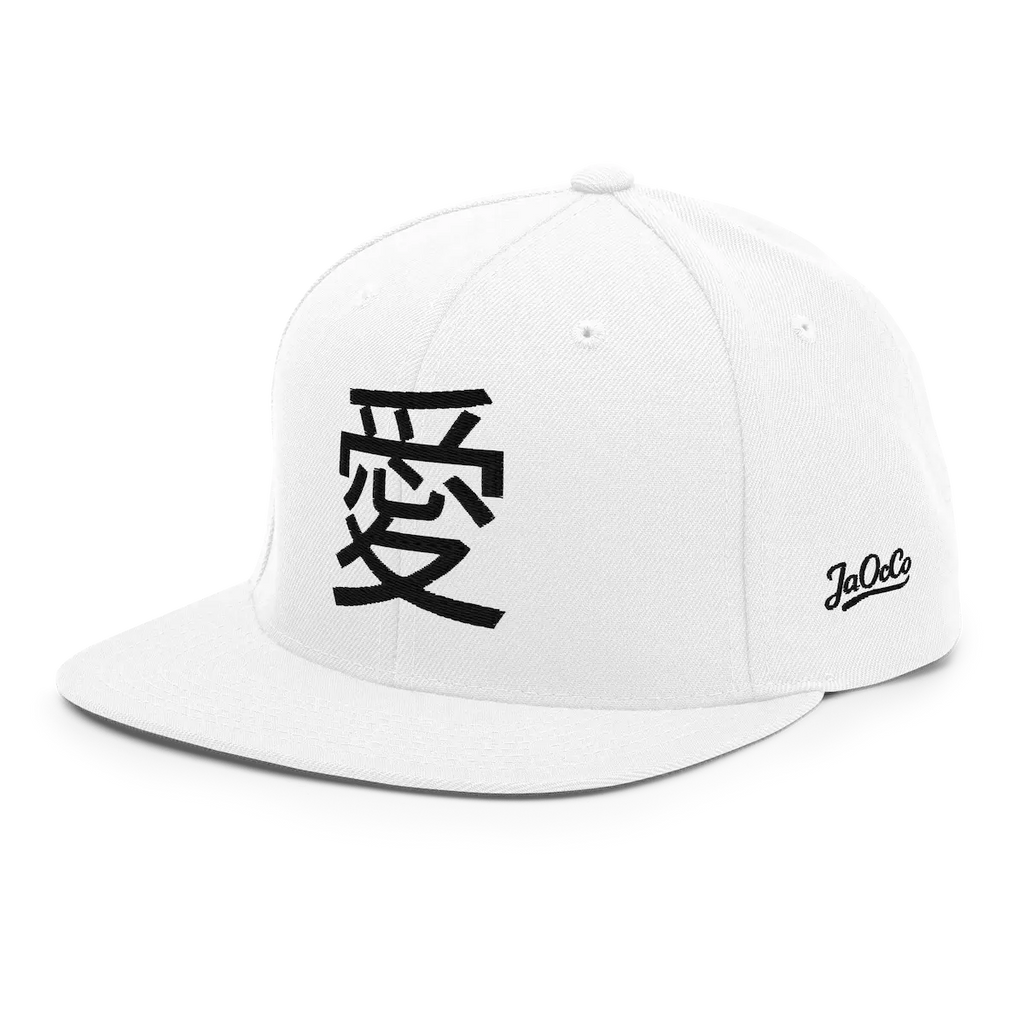 Ai Snapback Cap White Left View — JaOcCo