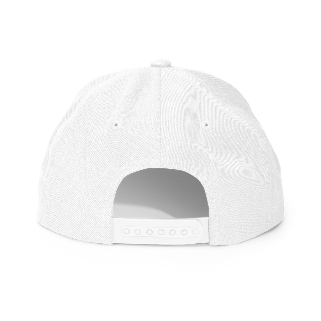 So Snapback Cap White Back View — JaOcCo